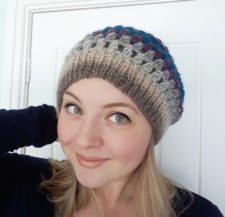 Soft crocheted slouch hat